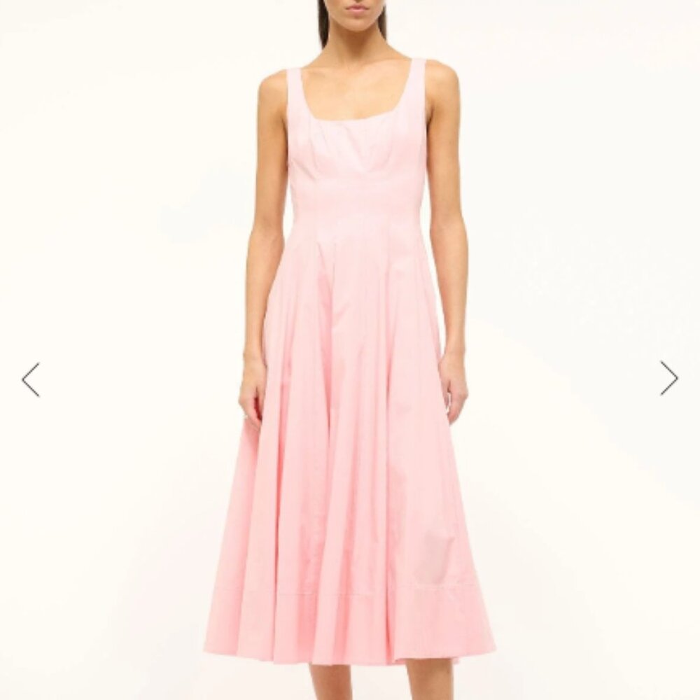 STAUD wells dress in pink